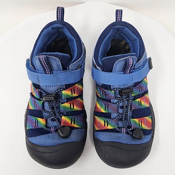 Keen Newport H2sho Sandals Unisex 3 Blue Rainbow Nylon Sport Closed Toe 1026186 - Picture 4 of 12